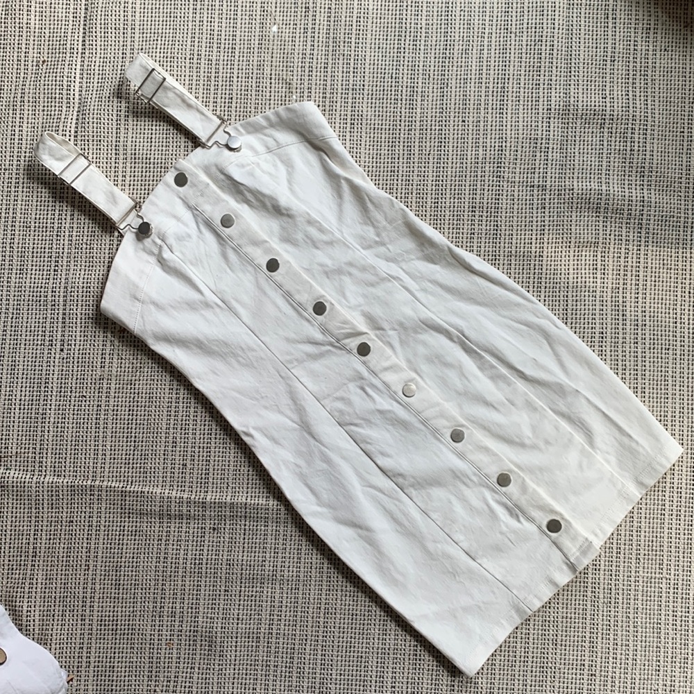 Small White Overall Dress